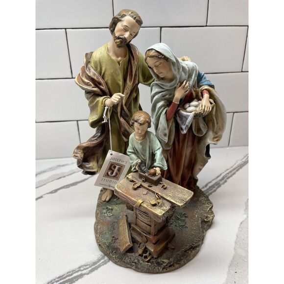 Holy Family Figurine Carpenter Shop Statue, New with tag, Joseph's Studio 2007 - Picture 1 of 6